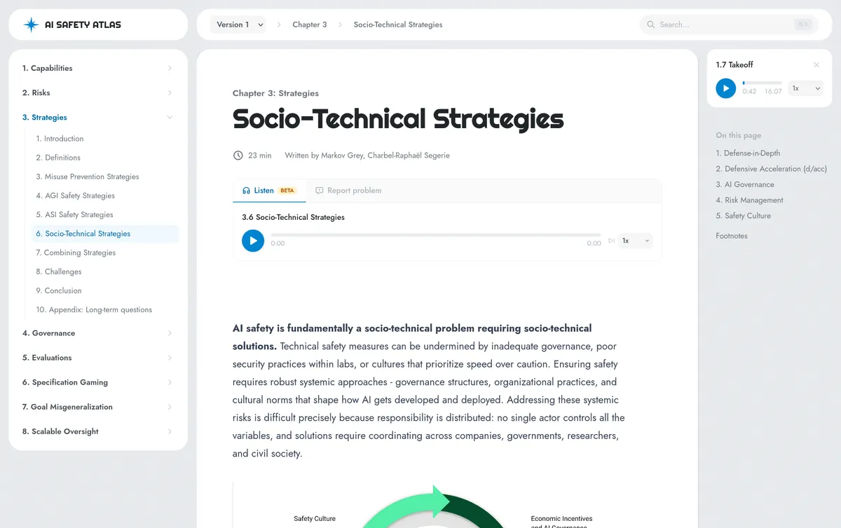 Atlas textbook reader showing a chapter on Socio-Technical Strategies