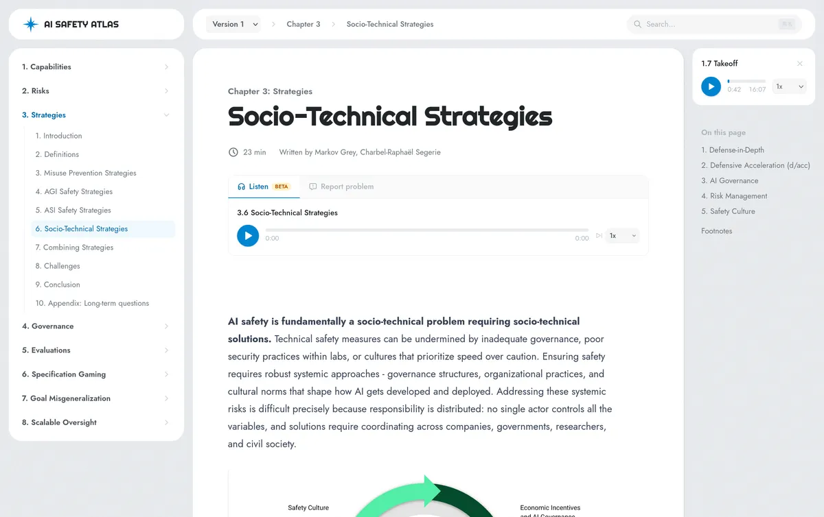 Atlas textbook reader showing a chapter on Socio-Technical Strategies